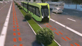 全球首条智轨列车开通运行 坐上它一路绿灯